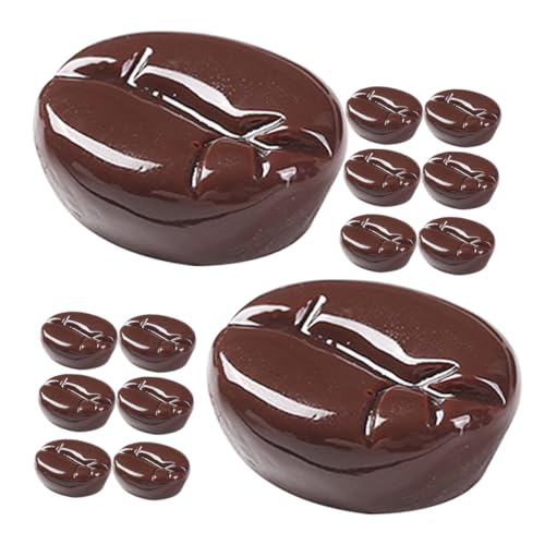 Vaguelly 25pcs Simulated Coffee Beans Realistic Artificial Coffee Beans for Cafe Shop Displays Photography Props Crafts and Home Decor