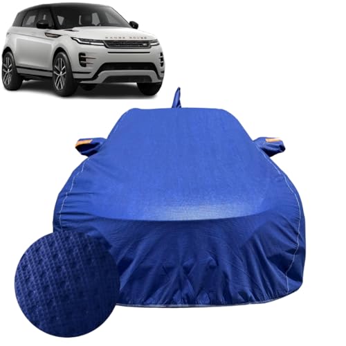 Image of Car Cover For Range Rover Evoque (2020-2026) | 100% Waterproof Cover with REFLECTIVE Mirror Pockets | Dustproof, Scratchproof, Heatproof Range Rover Evoque Car Cover |Soft Cotton Lining| BLUE