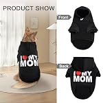 Dog Basic Hoodie Soft Dog Clothes Cold Weather Sweaters for Medium Large Dogs Cozy Fabric Warm Sweatshirt with Leash Hole for Boys (I Love My DAD, X-Small (2-5 lbs)) - Image 2