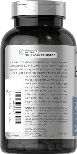 Horbäach CL3977 L-Lysine | 2000Mg | 240 Caplets | Vegetarian, Non-Gmo, And Gluten Free Supplement thumb #2