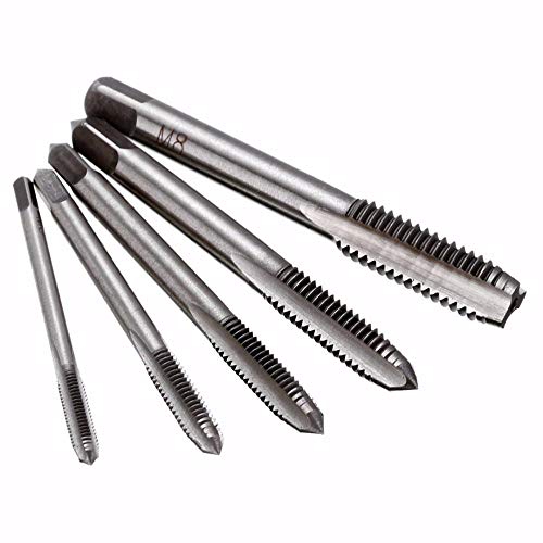 Drill 5PCS/Set HSS M3 M4 M5 M6 M8 Machine Spiral Point Straight Fluted Screw Thread Metric Plug Hand Tap Drill Set Hand Tools