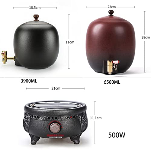 Hervidor eléctrico de cerámica 3900ml/6500ml 500w botón giratorio miniatura 6