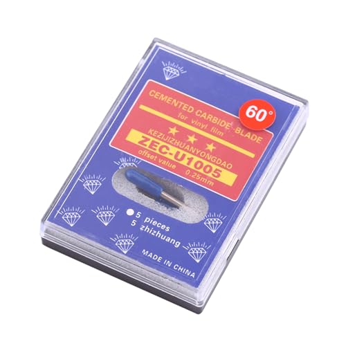 【Tre modelli】 La lama 30,45,60 gradi è la lama standard utilizzata per il taglio più convenzionale. Qual è l'attuale lama taglio tradizionale per scritte. Materiali taglio adatti: carta, vinile, etichette autoadesive, supporti adesivi colorati e vinile standard