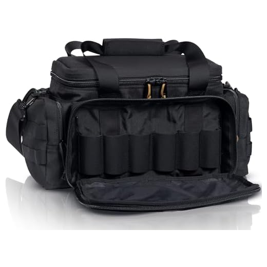 OneTigris Range Bag, Gun Range Bag for Range Pistol Range Bag with Lockable Zippers for Shooting Transporting, 3 Removable Dividers and 6 Elastic Mag Straps for 3 Guns and other Gun Accessories Black