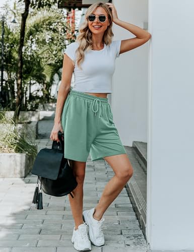 Image of Quenteen Women's Casual Summer Sweat Shorts Athletic Gym Shorts Loose Hiking Running Jogger Shorts with Pockets