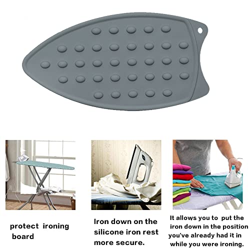 Tangser Multipurpose Silicone Iron Rest Pad For Ironing Board Hot Resistant Mat,Silicone Heat Resistant Iron Rest Pad (Grey) #TOP4
