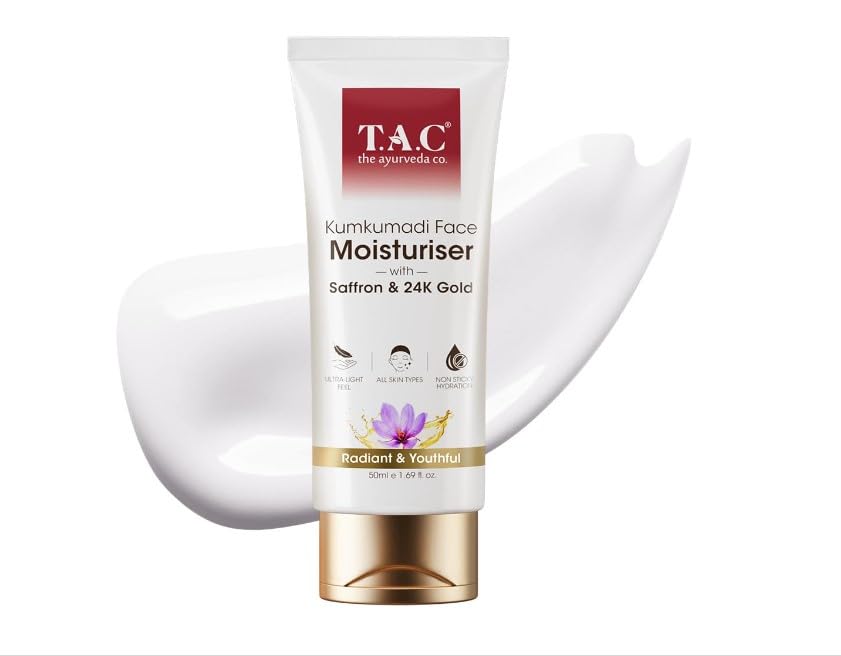 Kumkumadi Gold Glow Face Moisturizer with Saffron & 24K Gold|Non-Sticky & Hydrating Face Cream for Glowing Skin|Reduces Pigmentation & Spots|Brightening Essence for Radiant & Youthful Skin | Pack of 2