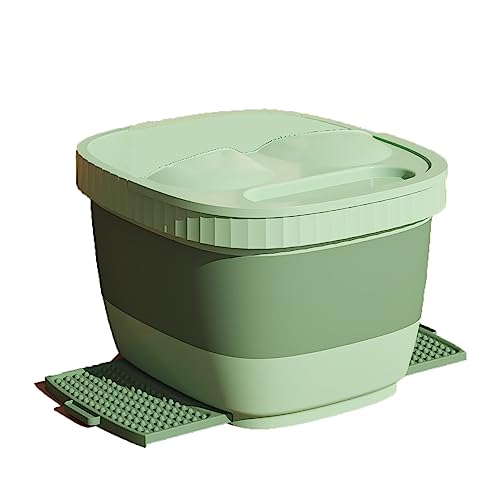 Bañera plegable para pies con masaje y pedal retráctil miniatura 1