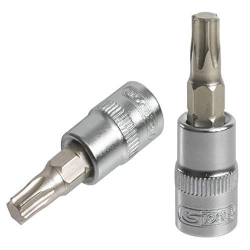 KS Tools 922.1485 TORX® Screwdriver Socket 1/4 inch, L.37 mm - T40 - Ultimate® Range - Chrome Vanadium - Satin Chrome Finish