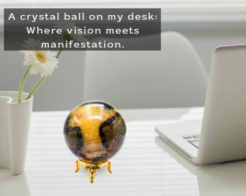 Image of Certified Septarian Crystal Ball for Meditation - Premium Crystal Vastu Items for Home and Feng Shui Items for Good Luck - Ideal for Pooja Supplies and Spiritual Practices (2.5 inch Inch)