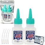 Super Glue All Purpose Clear, Waterproof Strong Glue for Everything 25g x 2PCs with Precision Tips, Superglue for Plastic, Wood, Metal Leather Paper Rubber, Jevellery, Superglue Strong