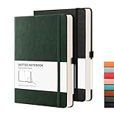 bolsillo interior cartera Adecuado como cuaderno de viaje, cuaderno de negocios, diario para adolescentes, regalo de a la escuela y perfecto para negocios, oficina, trabajo, hogar, universidad, estudiantes, adultos. Deja que tu creación tenga más libertad en el diario punteado para escribir.
