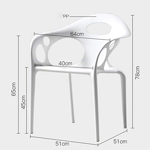 Walnut Modern Design Plastic Outdoor Stackable Dining Chair, Popular Classic Armchair, Stack Cafe Chair, Fashion Design Loft Chair (Color : C) #TOP1