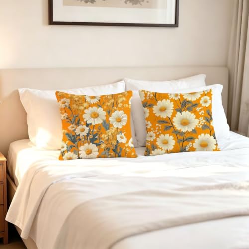 Housse coussin extérieur imperméable velours orange k-113 lot de 2 - 5
