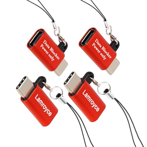 Adaptateur blocage de données USB C anti piratage et chargeur rapide sécurisé pour smartphone x4