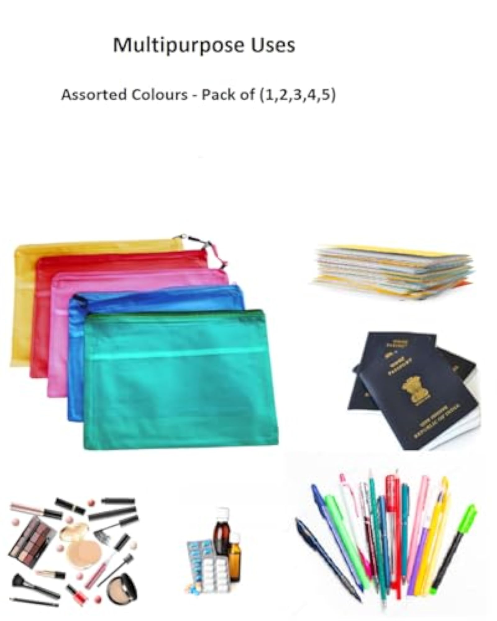 Multipurpose Storage Zipper Pouch for Travel Essentials