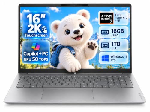 HP OmniBook-5 2K Touchscreen Laptop - 16 inch, Ryzen AI 7 445, Copilot+ PC - image 1
