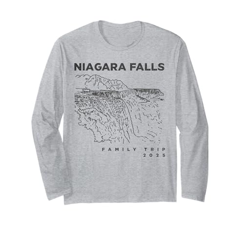 Recuerdo de viaje familiar a las Cataratas del Niágara Canadá Nueva York 2025 Manga Larga
