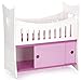 Leomark Cama para Muñeca, Cuna de muñecas con casillero de Madera, Cuna de Juguete, Mueble de muñeca, Cama de muñecas, Juguete De Madera para Niñas, Dimensiones: 51,5 x 50,5 x 29,5 (A) cm