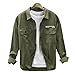 Produktbild Long Sleeve Revers Shirts Männer Vintage Japan Style Casual Wild Slim Fit Print Top Z108 Green XXL