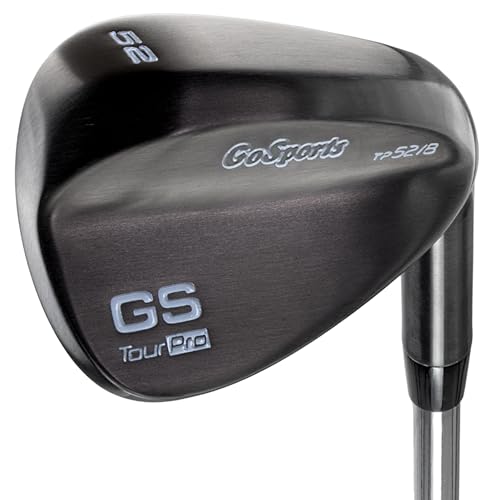 GoSports Tour Pro Golf Wedges - 52 Degree Gap Wedge in Black Finish (Right Handed)