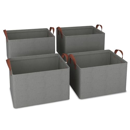 iEGrow Kleiderschrank Organizer, 4er Set faltbare Aufbewahrungskorb, Oxford...