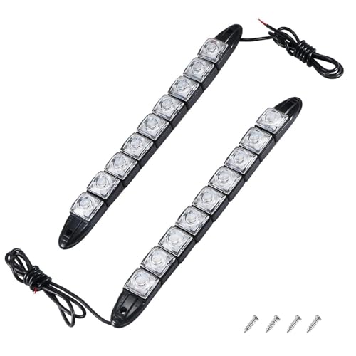 ALLOMN Bootsnavigationslicht, 2 Stck 9 W 12V 9 LED Marine Navigationslampe Unterwasserboot Yachtlicht Marine Licht IP67 Wasserdicht Biegbar, Starker Doppelseitiger Klebstoff, Mit Schrauben (Blau)