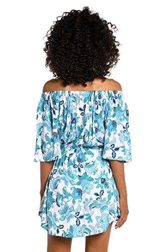 La Blanca Women's Off Shoulder Mini Dress Swimsuit Cover Up2