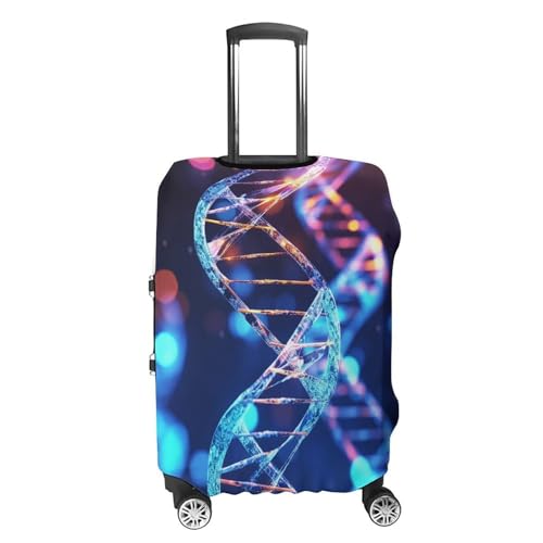 DNA Genetic Helix Elastic Luggage Cover Suitcase Protector for 19-32 Inch Suitcases | Universal Stretchable Travel Bag Cover | Anti-Scratch, Washable with Zipper Closure XL4