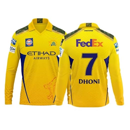 CSK Jersey 2025/2026 MS Dhoni Ipl Jersey New for (Kids,Boys & Mens) (Medium 38,Multicolor-04)