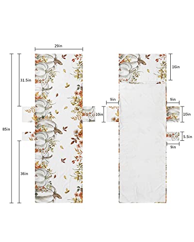 Fall Pumpkins Beach Pool Patio Lounge Chaise Chair Cover Towel with Pockets,Absorbent & Quick Dry Microfiber Towel Cover Bag Summer Travel Accessories for Sunbathing Harvest Farm Maple Leaves Orange