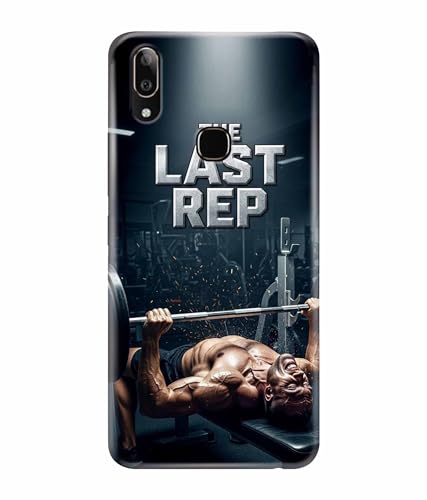 Image of Last Rep Gym Motivation Quotes Printed Hard Back Case Cover & Compatible for Vivo V9 / Vivo V9 Pro (Multicolor) - D1808