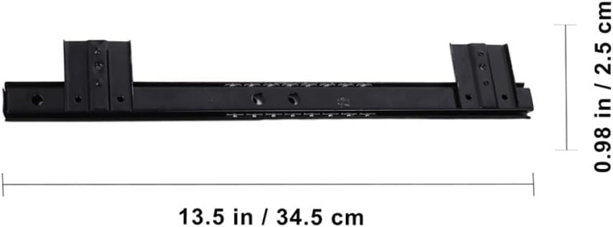 Keyboard Tray Drawer Slides 27mm Width Side Mount Drawer Glides for Office Computer Desk 2 Pairs Black Replacement Under Desk Keyboard Tray
