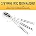 boen 3/8-Inch Drive Ratchet, 90-Tooth Quick-Release Ratchet Wrench, 4-Degree Swing, Reversible, Chrome Alloy Made, Full Polished