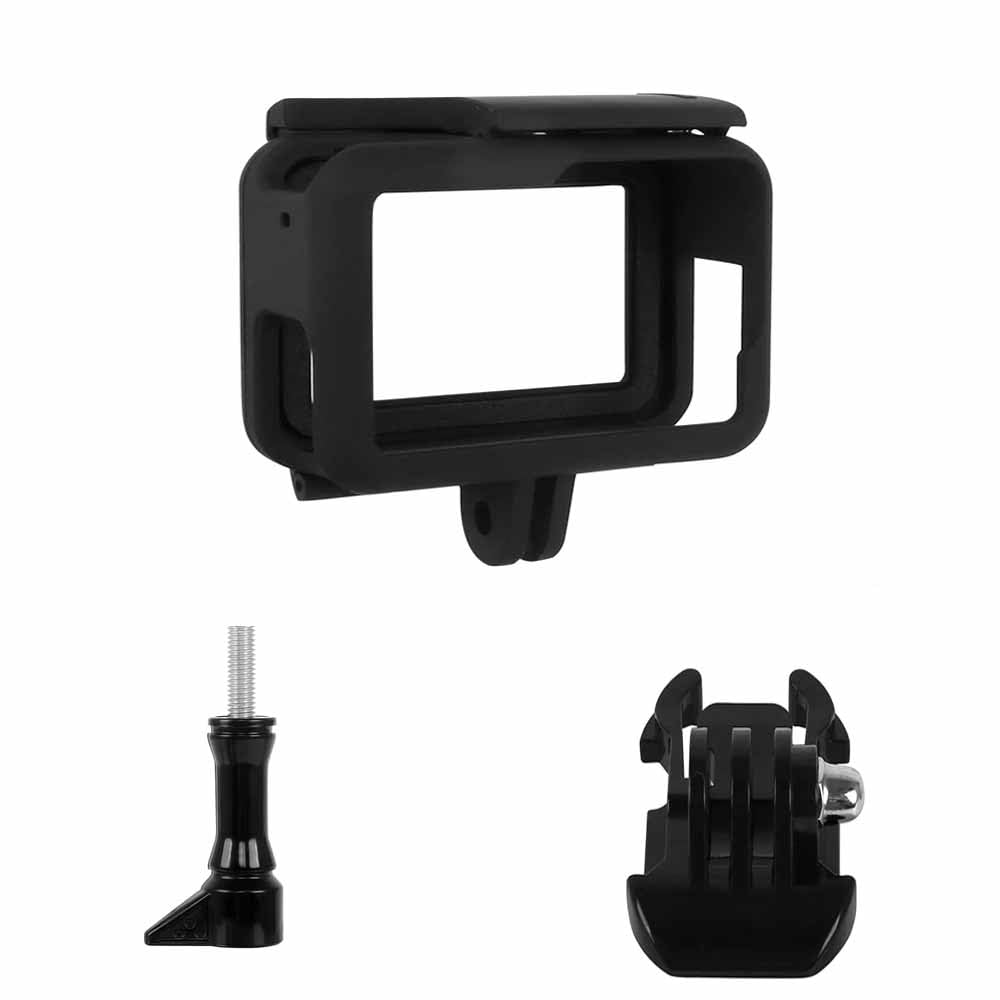 Stela Protective Frame Compatible with GoPro Hero7/(2018)/6/5 Edge Case with Removable Socket and Screws Black-image-28