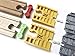 TrainLab Adapters Compatible with Thomas Take-n-Play to Wooden Railway Train Track Adapters with Dog Bones (Gold)