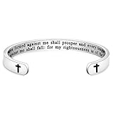 Gzrlyf Isaiah 54:17 Bracelet No Weapon Formed Against Me Shall Prosper Bracelet Religious Gifts (Cuff Bracelet)