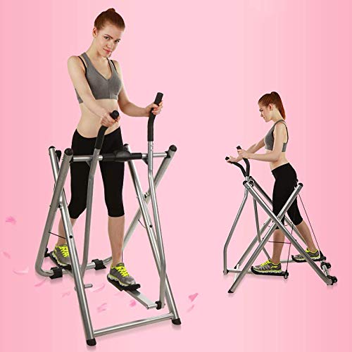 Foldable Air Walk Trainer Elliptical Machine Glider 330 LB Max Weight and Swing Amplitude 90 Degrees for Home Gym Workout