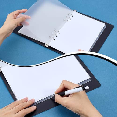 Intercalaires A5 plastique transparent pour ordinateur portable et bloc-notes de bureau - 3