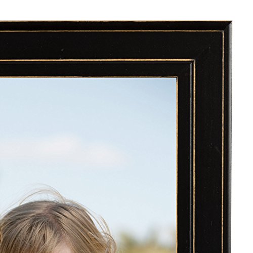 Designovation Kieva Solid Wood Picture Frame For Tabletop Display And Wall Mounting, Distressed Black 5 X 7, Pack Of 6 #TOP2