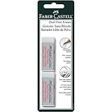 Faber-Castel FC1871202-BP Dust-Free Vinyl Erasers (2 Pack), Large