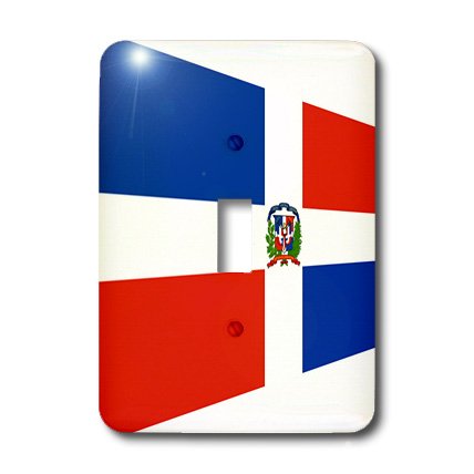 Drapeau République dominicaine couvercle interrupteur pour cacher les traces murales