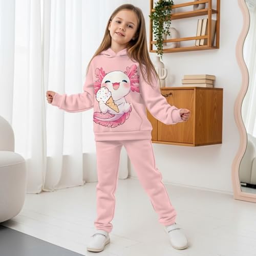 2 Piece Boys Sweatshirt Set Long Sleeve Hooded Sweatshirts and Sweatpants Casual Athletic Hoodies for Kids 7-14Y4