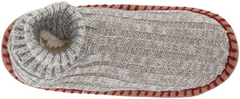 MUK LUKS Men's Cuff Slipper Boots, Ash/Ivory Marl, 8-10 | Image 4