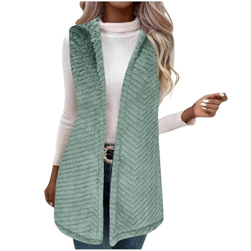 Gilet in Pile Da Donna Ultraleggero in Pile Polare Smanicato Elegante Senza Maniche Giacca Leggero Morbido Autunno Inverno Gilets con Cerniera e Tasche Caldo Giacca con Cerniera Softshell Teddy