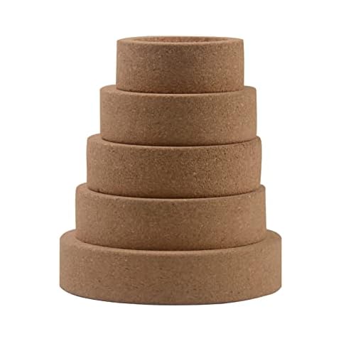 SWONES Laboratory Flask Cork Stand - Lab Flask Support Cork Stand,Cork Flask Holder,Mat Ring Holder for Round Bottom Flasks,5 Sizes for 10ml-2000ml Flasks (80mm/3.15in-140mm/5.51in, 5) Cover