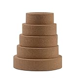 SWONES Laboratory Flask Cork Stand - Lab Flask Support Cork Stand,Cork Flask Holder,Mat Ring Holder for Round Bottom Flasks,5 Sizes for 10ml-2000ml Flasks (80mm/3.15in-140mm/5.51in, 5)