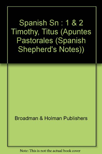 I Y II De Timoteo, Tito/I & II Timothy, Titus (... [Spanish] 0805493247 Book Cover