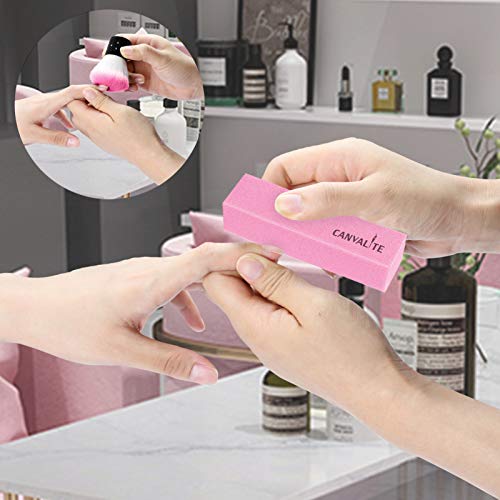 Canvalite 10 Stück Buffer für Gelnägel Rosa Buffer Nagelfeile Nagel mit Buffer Pinsel Buffer für Nägel Nageldesign… – Bild 7