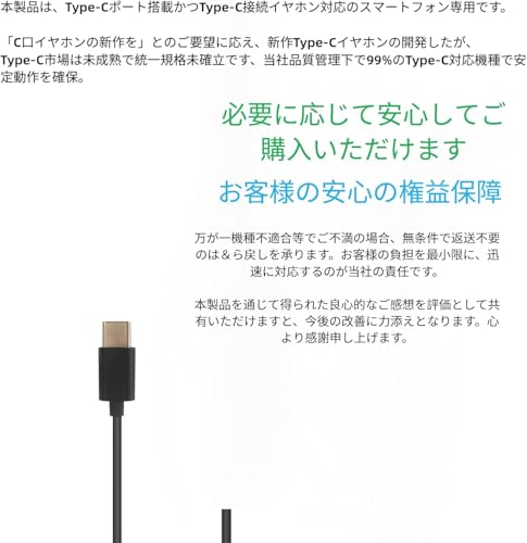 【マイク付き】ダイナミック密閉型 カナル型 モノラル 片耳イヤホン可換え左右耳 1.2Mコード (ブラック) タイプＣプラグ ガイド用 通訳用 会議用 観光用 ジョギング・徒歩・自転車・バイク走行時にも快適使用 収納ケース付き (タイプＣ&マイク付き)